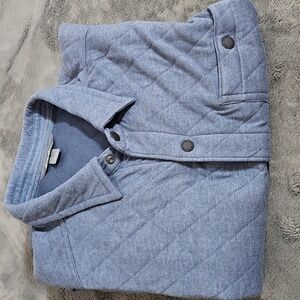 Eddie Bauer Shirt Jacket Quilted Shacket Chore Jacket Outdoor Blue Size L
